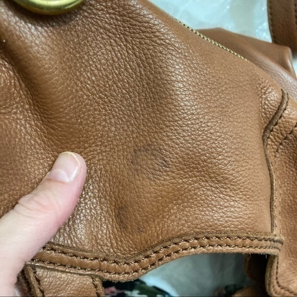 Fossil brown leather two way messenger bag - Picture 10 of 16